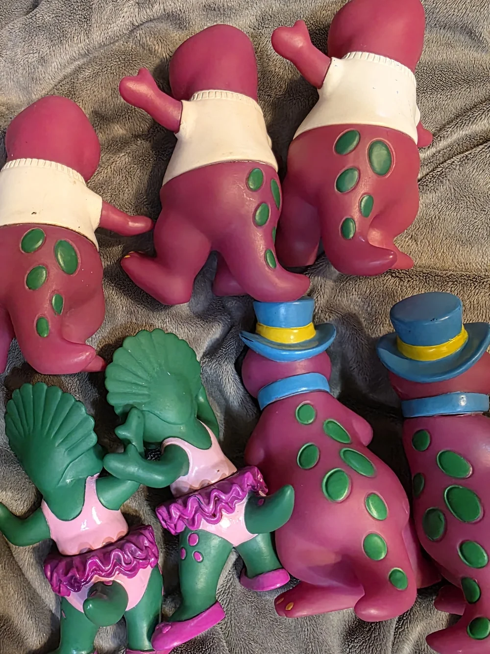 Barneys New York Pink and Green Baby Bop Character Vinyl Figures Set